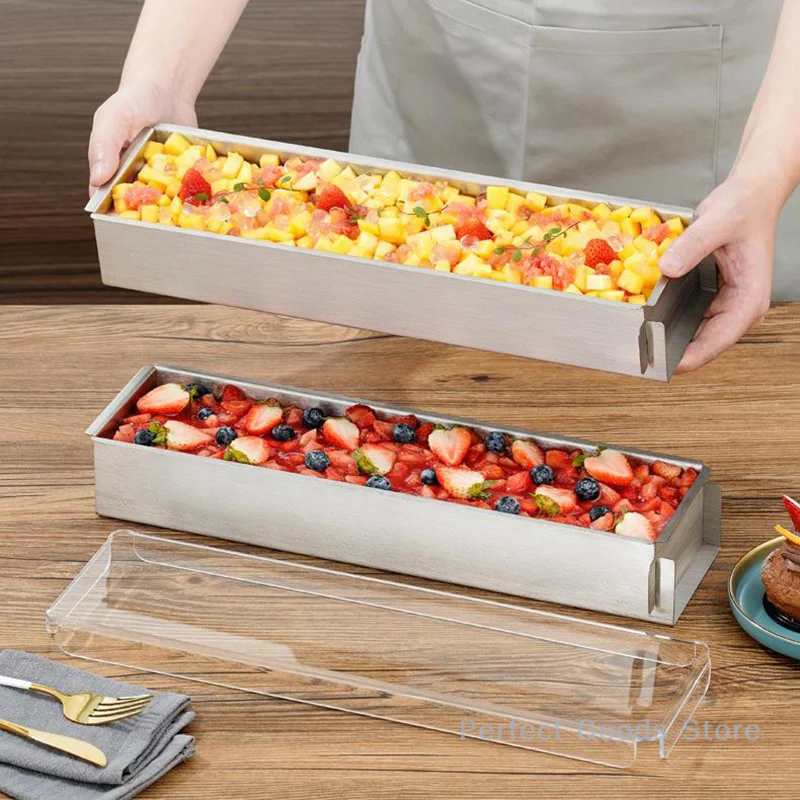 Tiramisu Muffinform, Edelstahl, Käsekuchenform, Backform, rechteckige Kuchenform für Geburtstagskuchen, Kuchen, Brot, Chiffon, Tiramisu Image