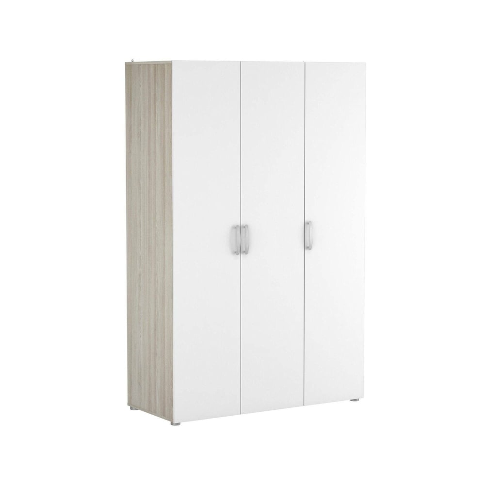 Armoire large en bois mélaminé chêne brun