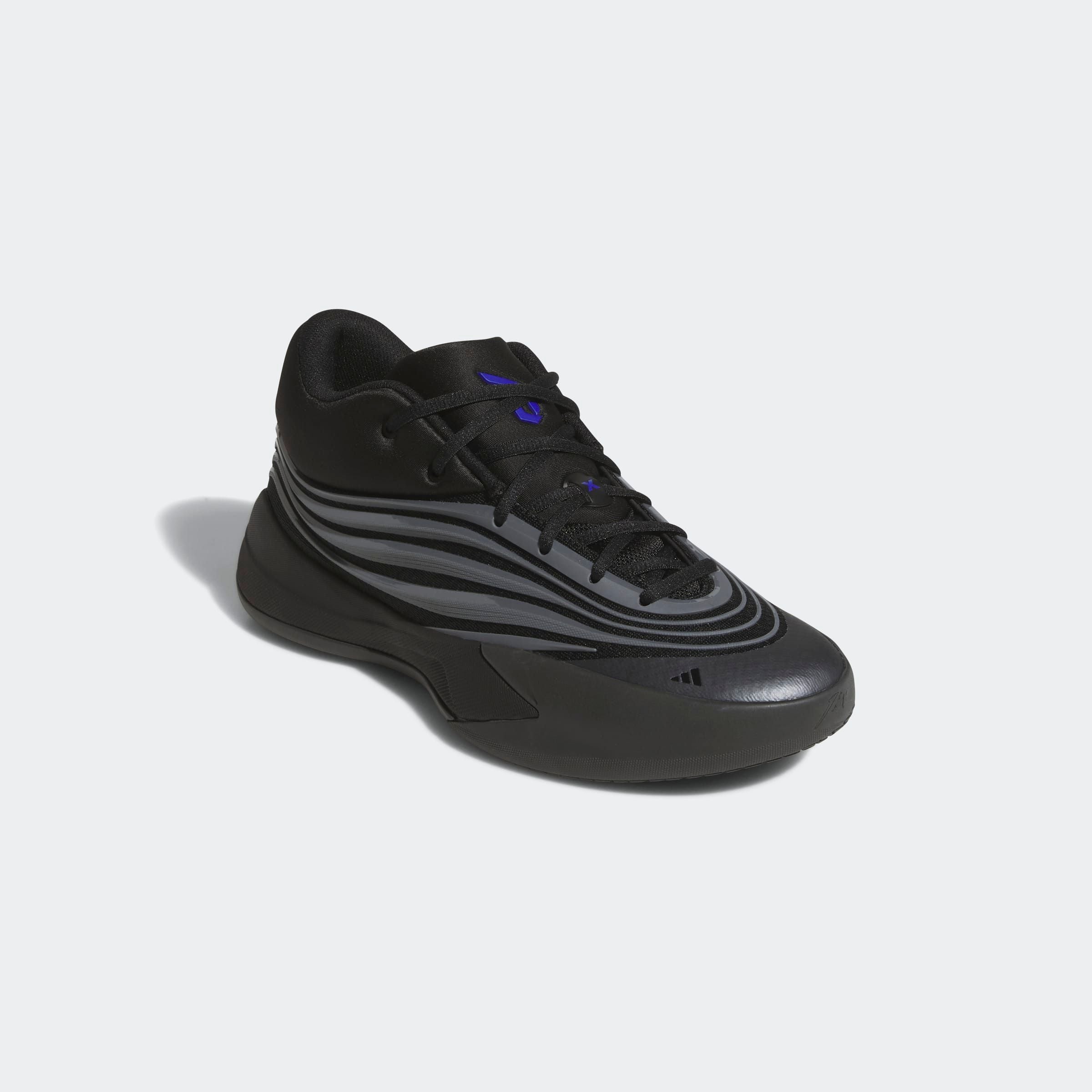 Basketballschuh ADIDAS PERFORMANCE "DAME X", Damen, Gr. 47, schwarz (core schwarz, iron metallic, lucid blau), Synthetik, Textil, Schuhe, Signature-Schuh von Damian Lillard