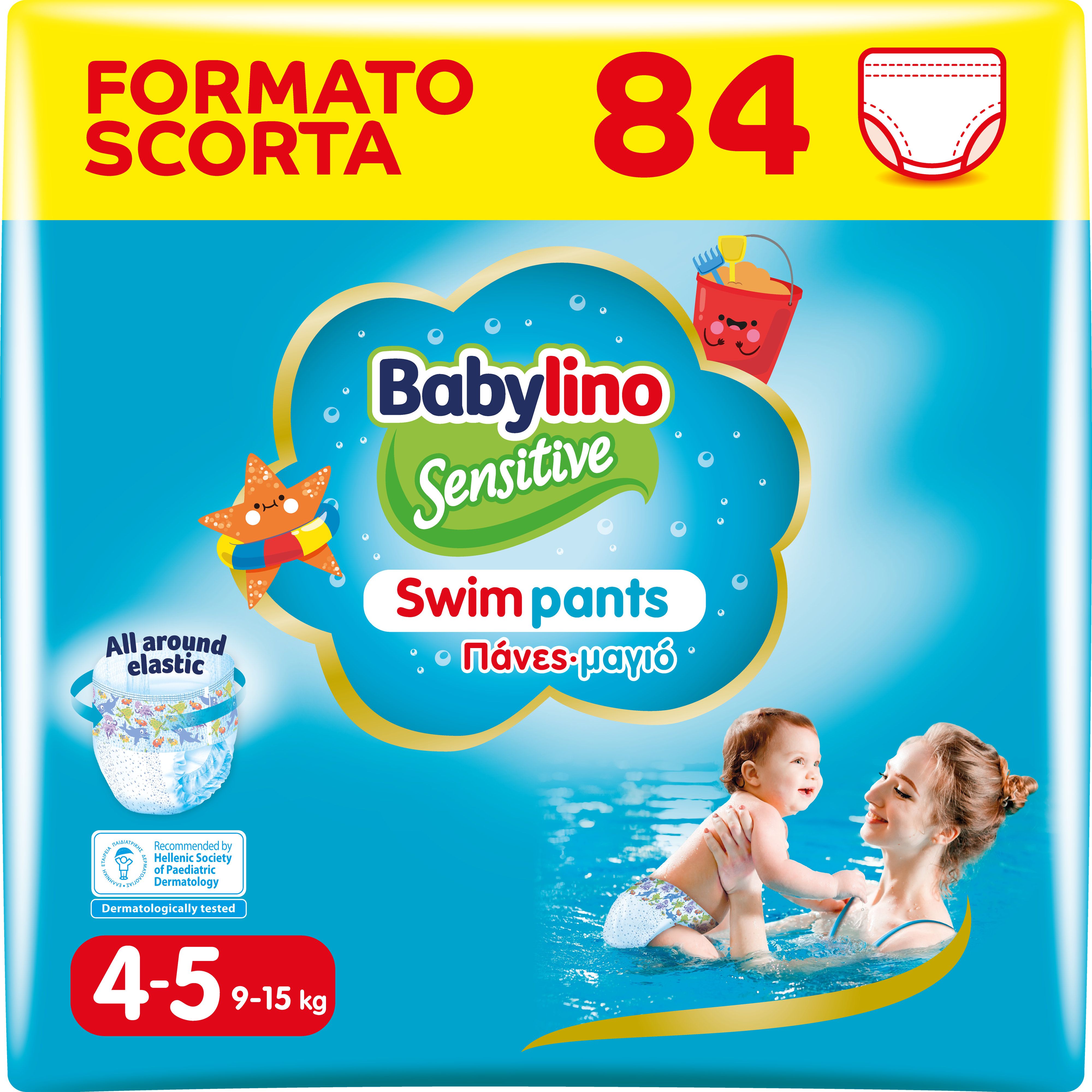 Babylino Sensitive SwimPants, Pannolini Mare e Piscina, Taglia 4/5 (9-