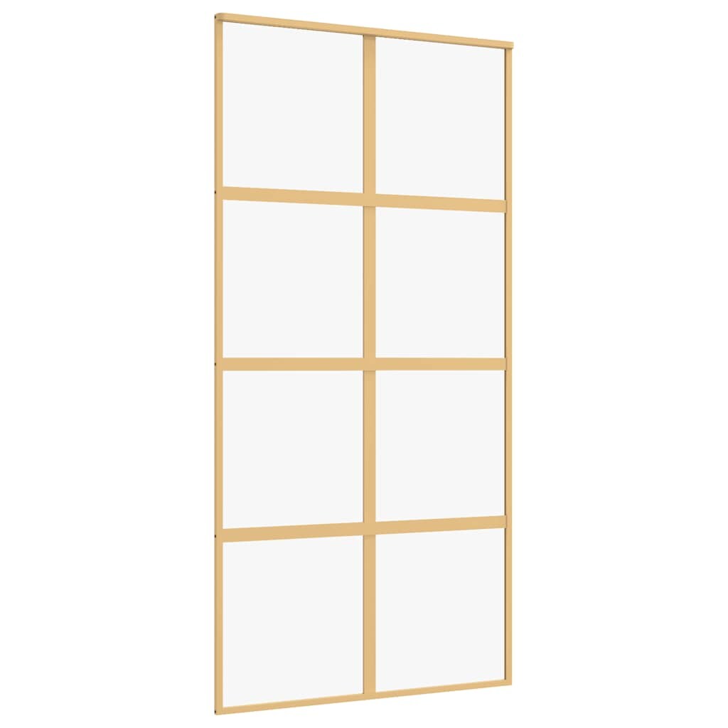 vidaXL Schiebetür Golden 102,5x205 cm ESG-Klarglas und Aluminium Image