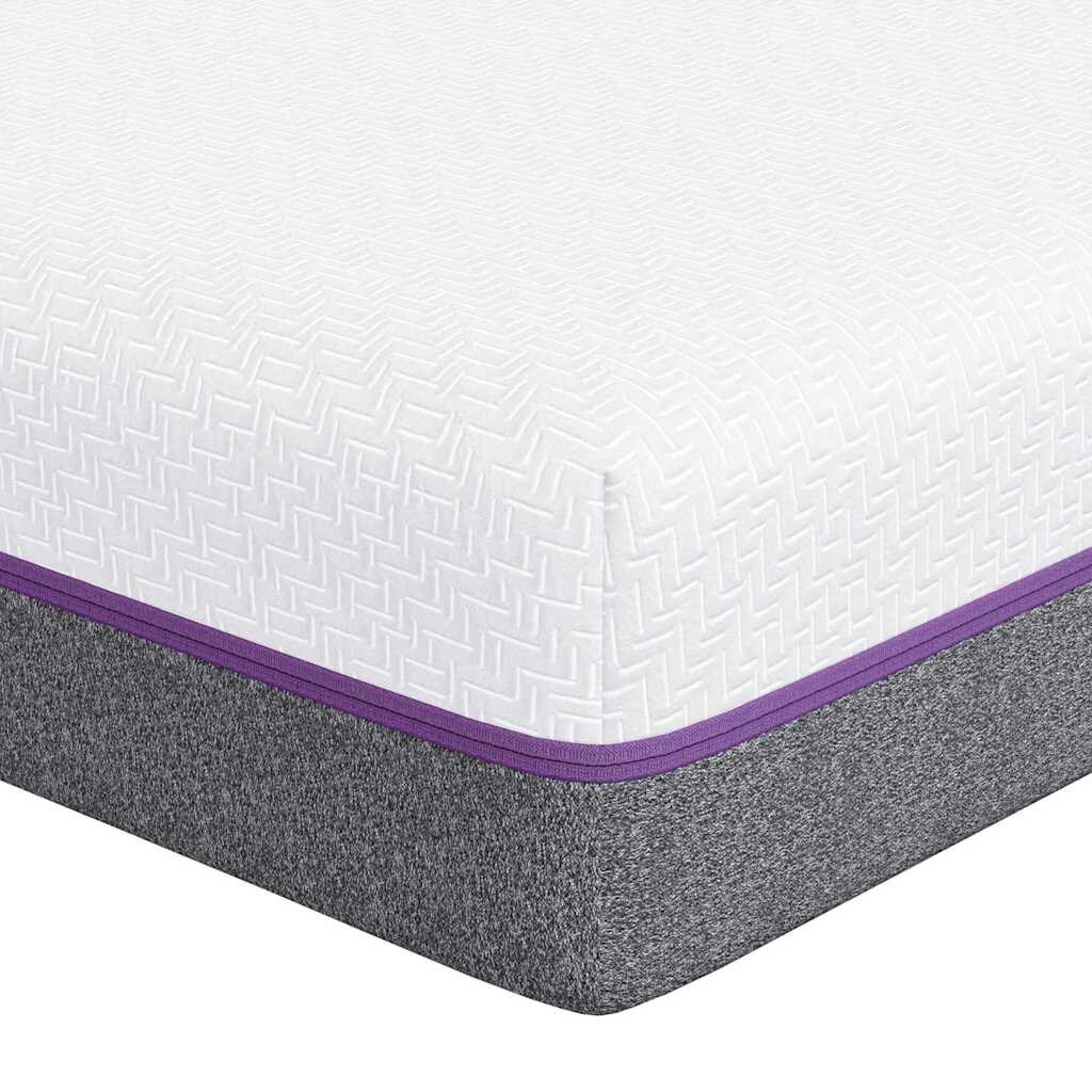 vidaXL Matratze Weiß und Grau 90 x 200 cm Memory Foam Image