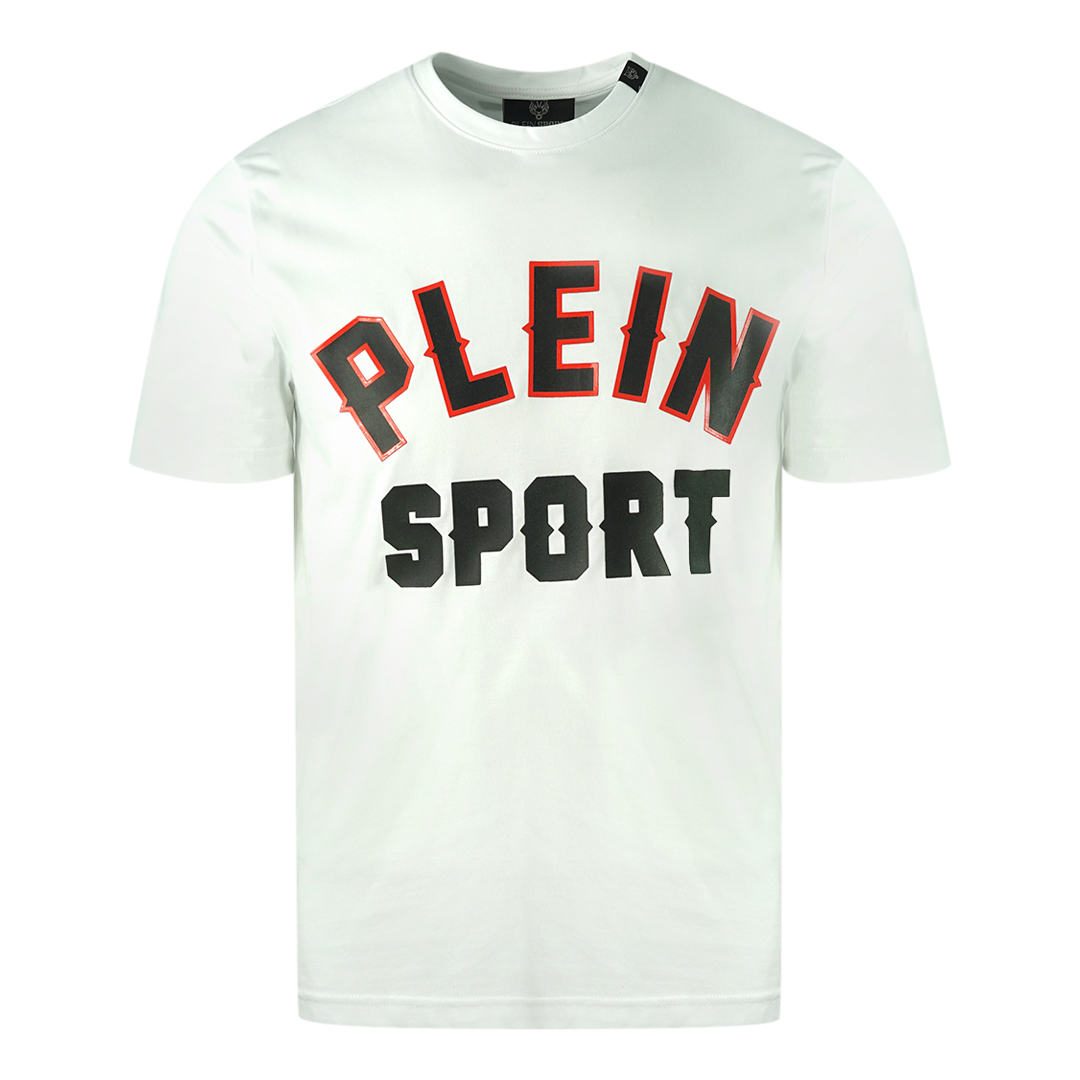 Plein Sport Block Logo Weißes T-Shirt Image