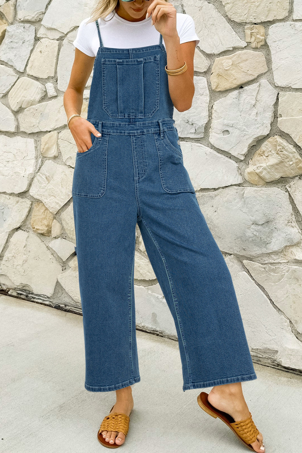 Denim Overall Jumpsuit Image