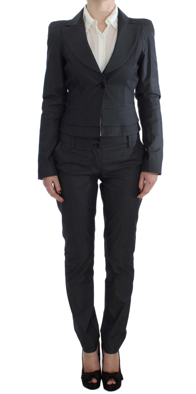 EXTE Graues Ein-Knopf-Zwei-Teile-Anzug Image