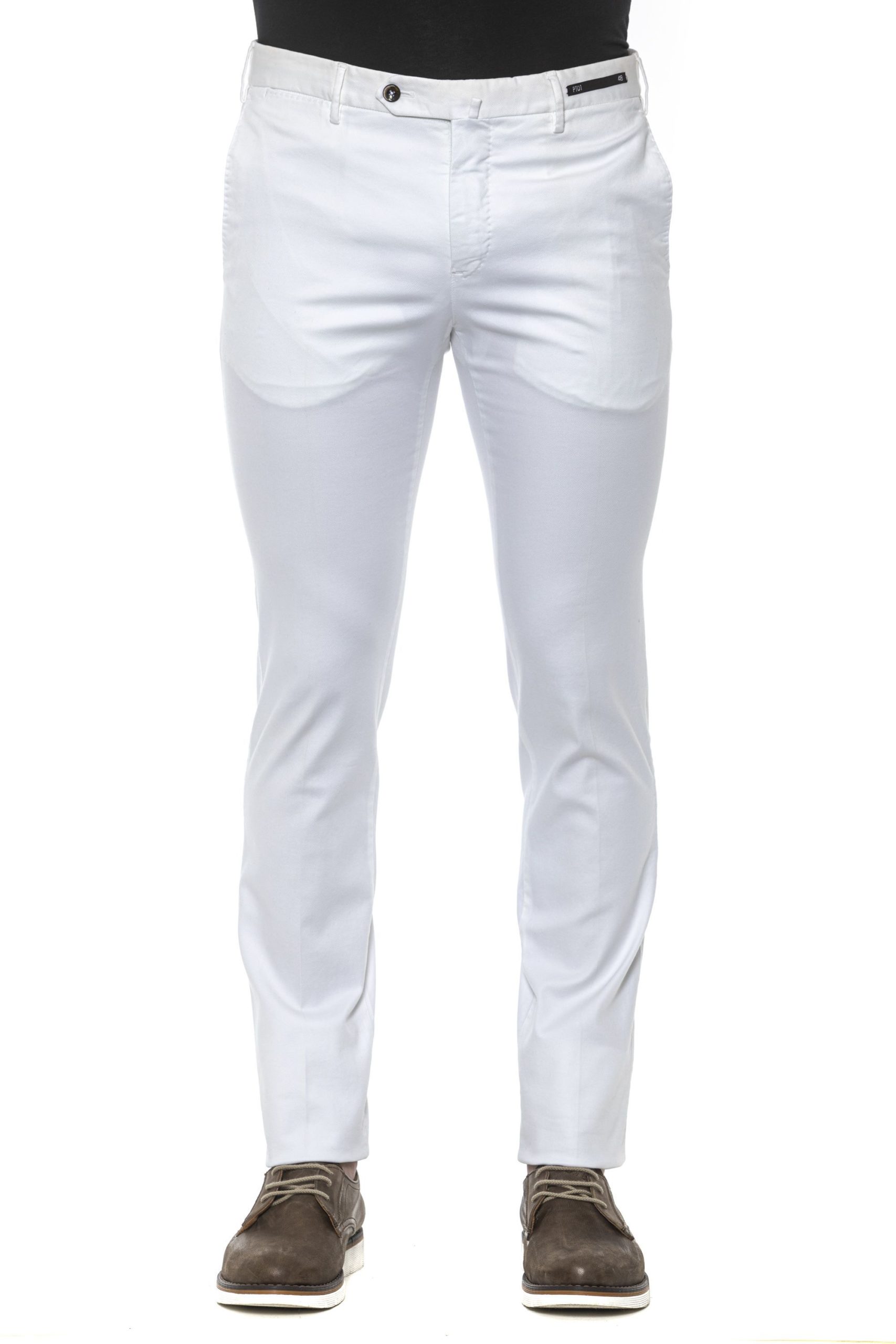 PT Torino Herren Weiße Baumwolljeans & Hose Image