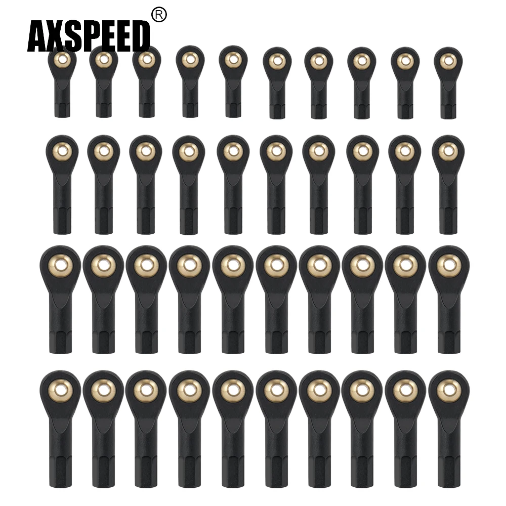AXSPEED 10 pezzi in plastica M2/M3 giunto sferico per asta di collegamento per Axial SCX10 TRX-4 1/10 RC Rock Crawler accessori auto