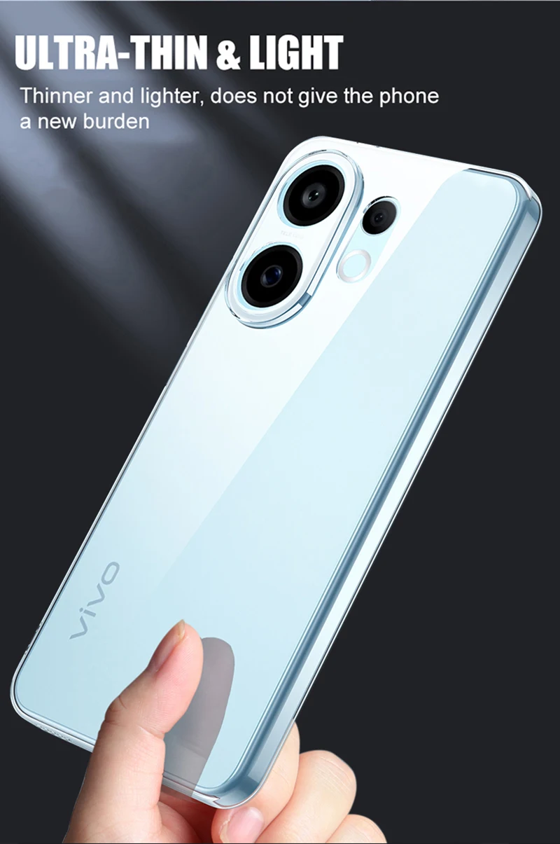 Custodia morbida in silicone ultra sottile per Vivo X200 FE X200S X100 X100S Pro Mini Cover posteriore trasparente ultra trasparente Shell X 200 100S Pro