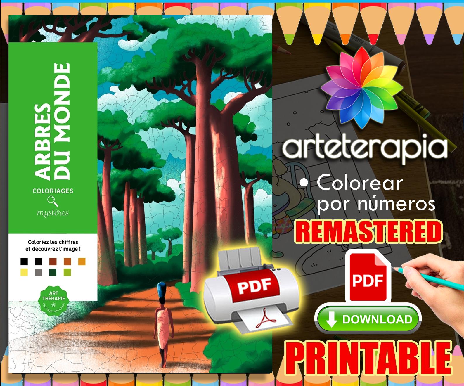 Alberi del Mondo da Colorare | Libro da Colorare Disney | Colorare in PDF | Colorare con i Numeri | Libri da Colorare per Adulti | Libro da Colorare