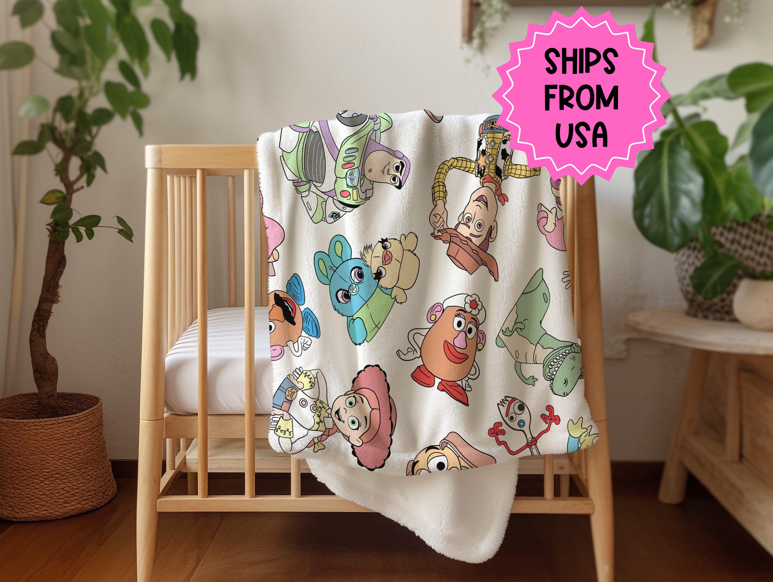 Coperta personalizzata di Toy Story, coperta Disney con nome personalizzato, coperta per bambini, coperta per bambini piccoli, regalo per un viaggio D