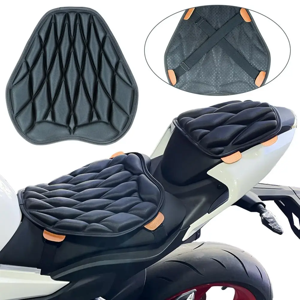 Motorrad-Fahrersitzkissen, bequemes Motorrad-Beifahrersitzkissen, Sitzpolster, Stoßdämpfung, atmungsaktiv, für lange Fahrten Image
