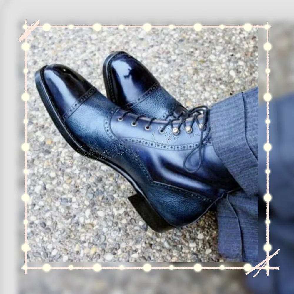 Schwarze, matte Patent-Patchwork-Herrenschuhe, Schnürpumps, Herren-Kleiderschuhe, Herren-Slipper, Party-Schuhe, große Größe 47, Sprig, Herbst