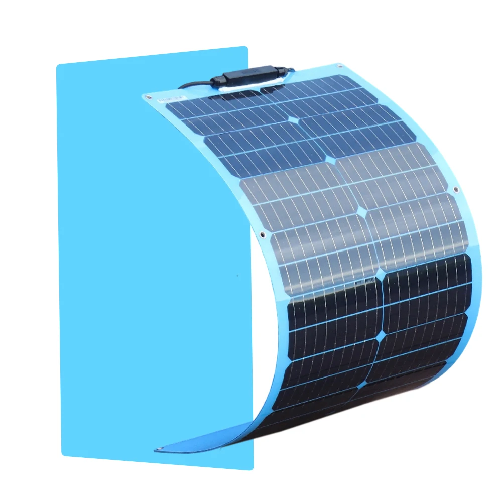 80w 12v Solarpanel flexibles Photovoltaikpanel 12v Batterieladegerät Wohnmobil Wohnmobil Boot Haus Balkon Reisen EU Lager DHL Versand Image