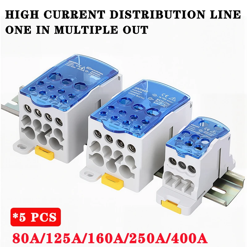 UKK80A Einpoliger Splitter-Box, großer Strom-Schienen-Splitter, 80 A/125 A/160 A/250 A/400 A, eins in mehreren Abzweigleitungsanschluss Image