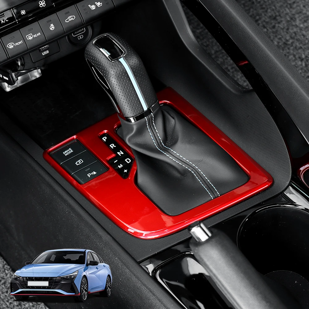 Auto Außen Teile Zentrale Konsole Getriebe Shift Panel Rahmen Trim Abdeckung ABS Kunststoff Für Hyundai Elantra CN7 N 2023-2025 LHD/ RHD Image
