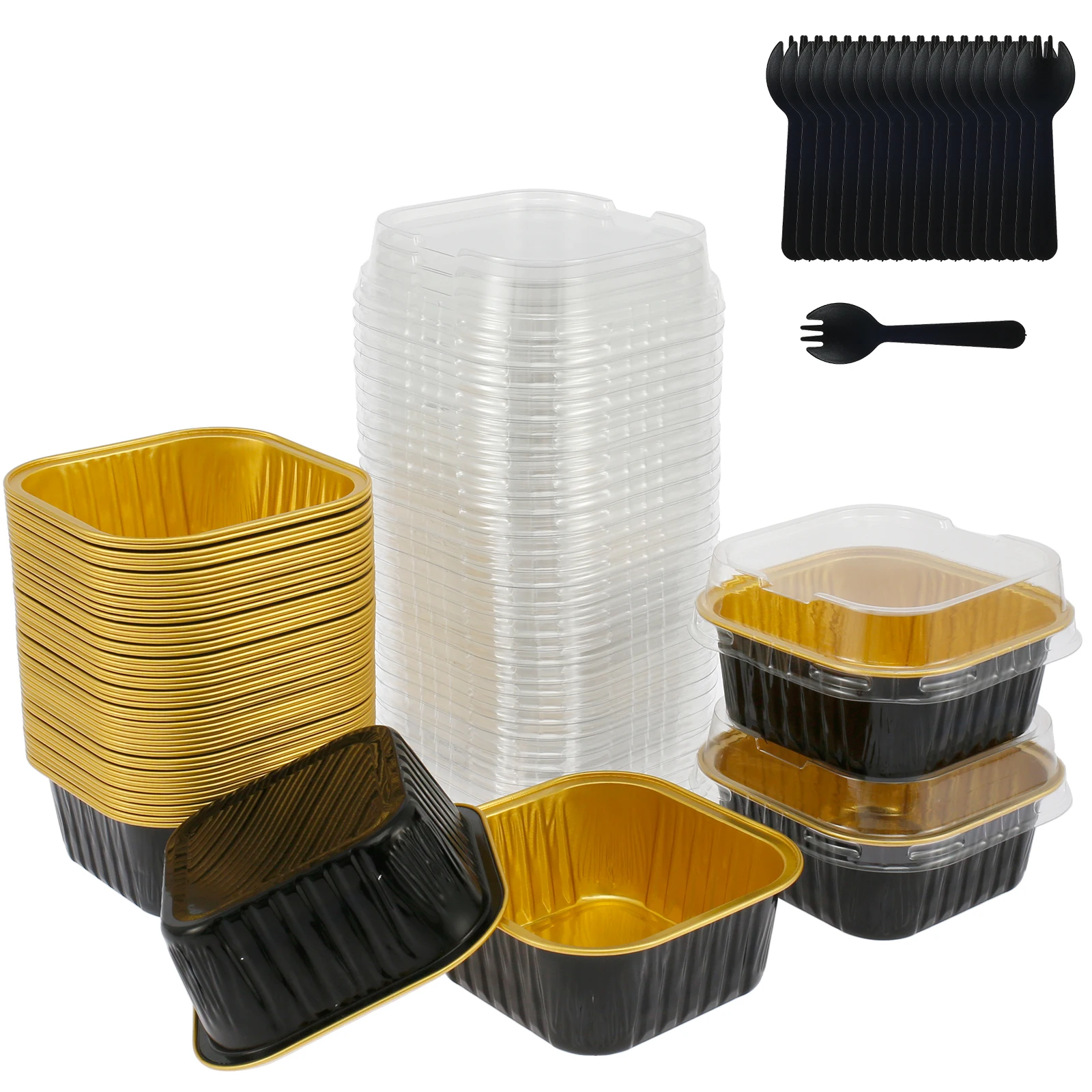 150 Stück Muffin-Cupcake-Pappbecher, ölbeständig, Cupcake-Liner, Backbecher-Tablett, antihaftbeschichtet, Aluminiumfolie, Cupcake-Becher, Partyzubehör Image
