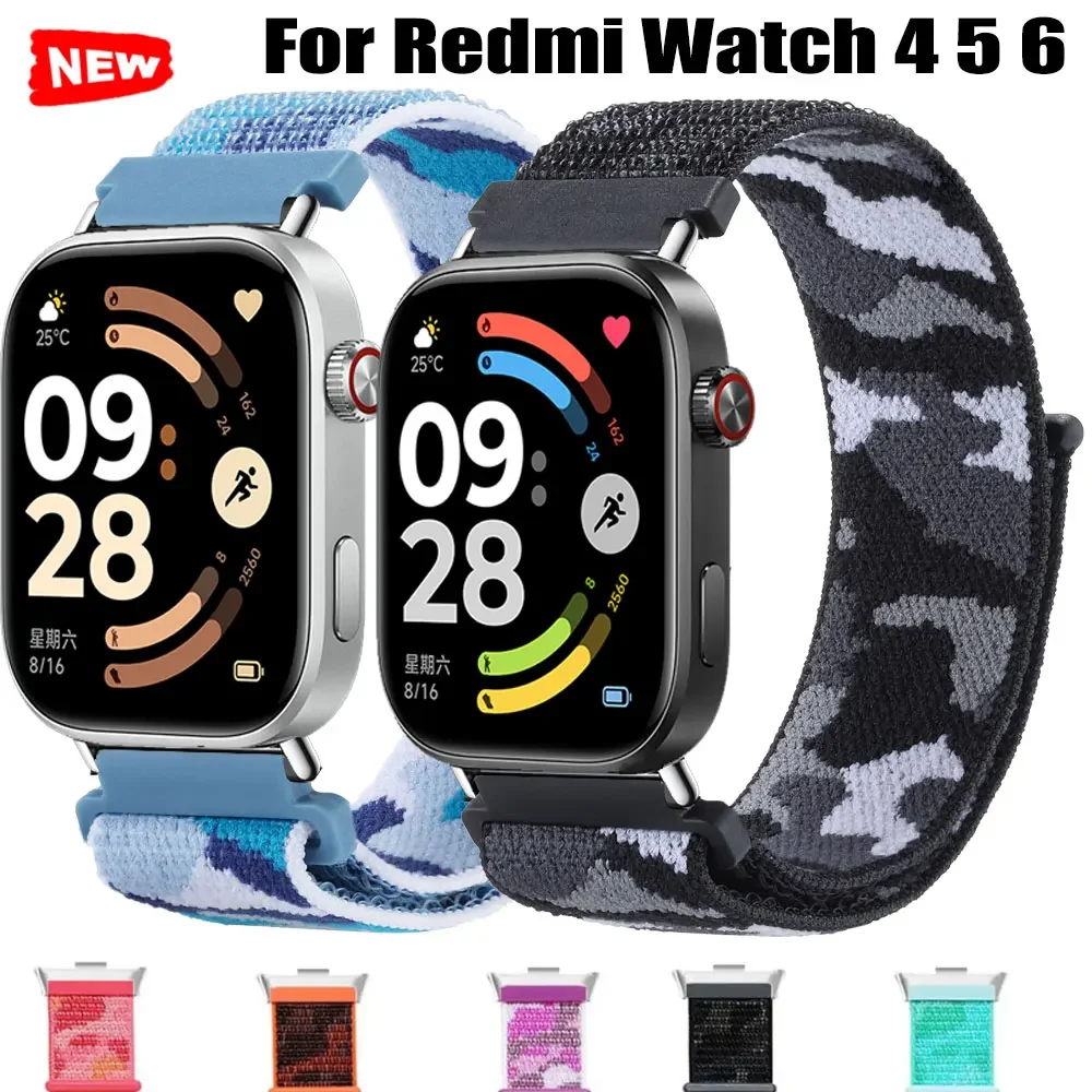 Camouflage Nylon Loop Band Für Redmi Uhr 6 5 4 Armband Armband Für Xiaomi Mi Band 8Pro 9 pro Sport Armband Zubehör Image