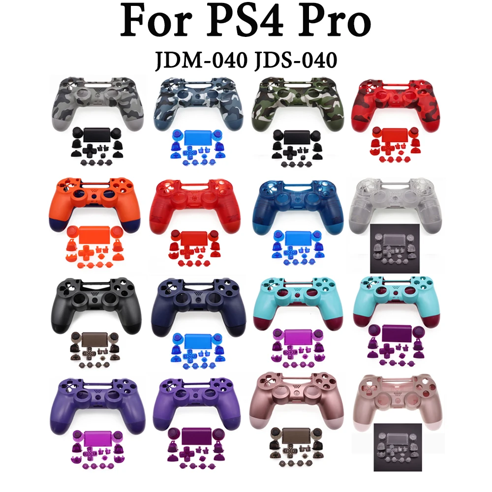 DIY Full Shell Case Gehäuse und Tasten für PS4 Pro 040 Controller Ersatzteile Joystick JDS-040 JDM-040 Image
