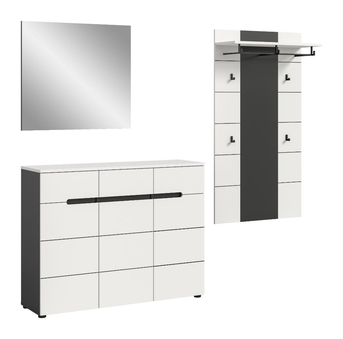 Ebuy24 Canu Garderobenmöbel Set C29 weiß, grau. Image