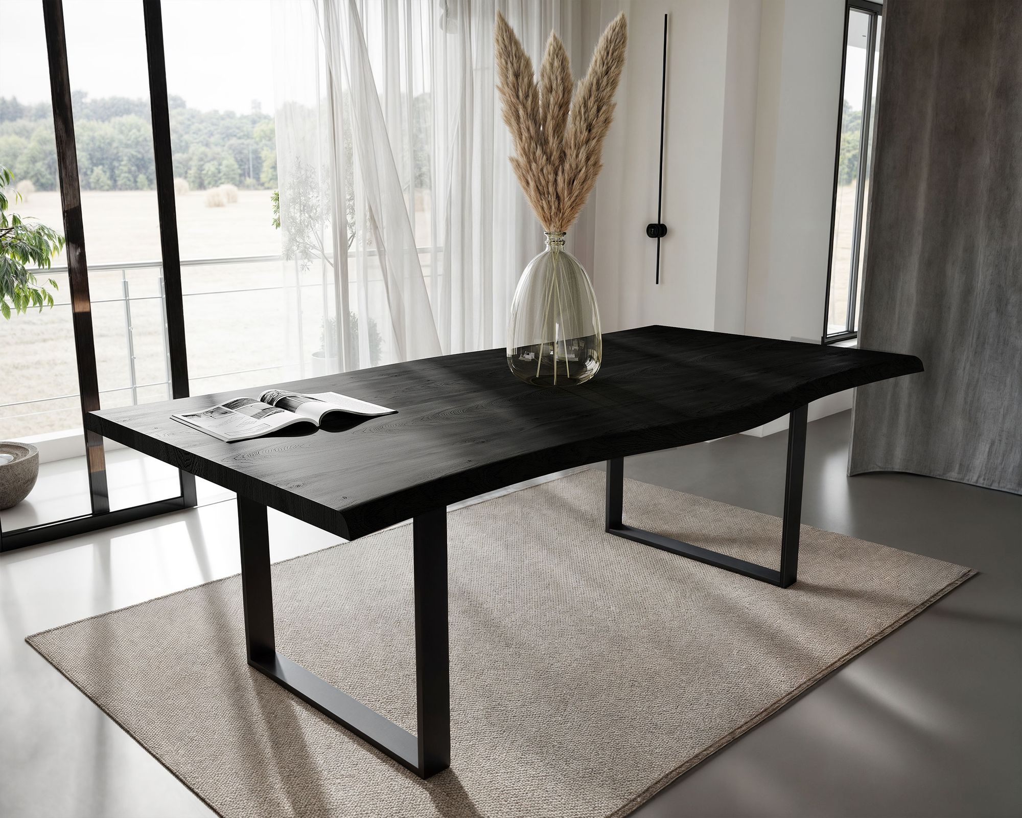 BlackWood »Table4YOU Amarillo Black Edition« Wildeiche Massivholztisch – erhältlich in 10 Größen Image