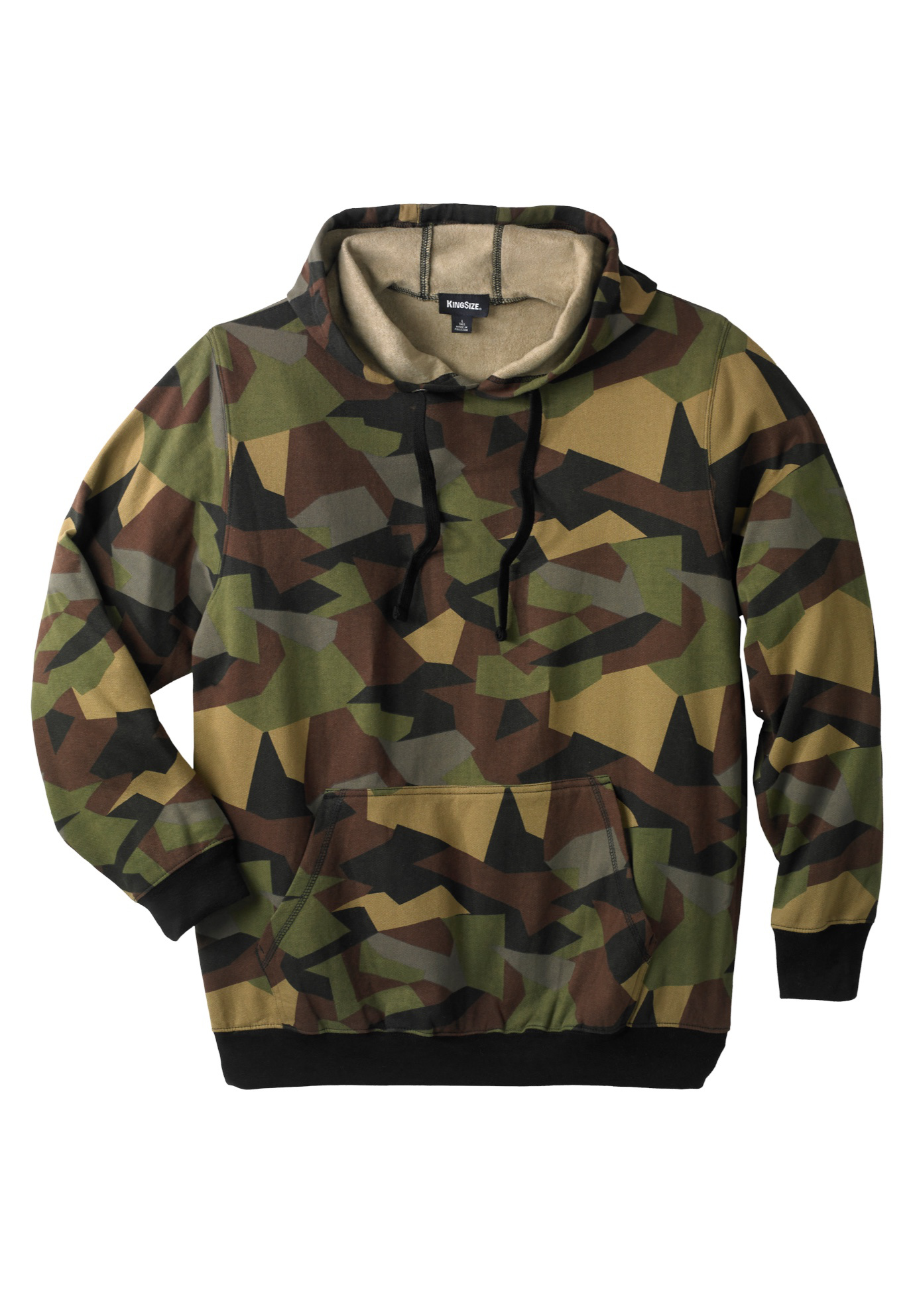 Plus Size Women's Fleece Pullover Hoodie by KingSize in Digital Camo (Size 10XL)