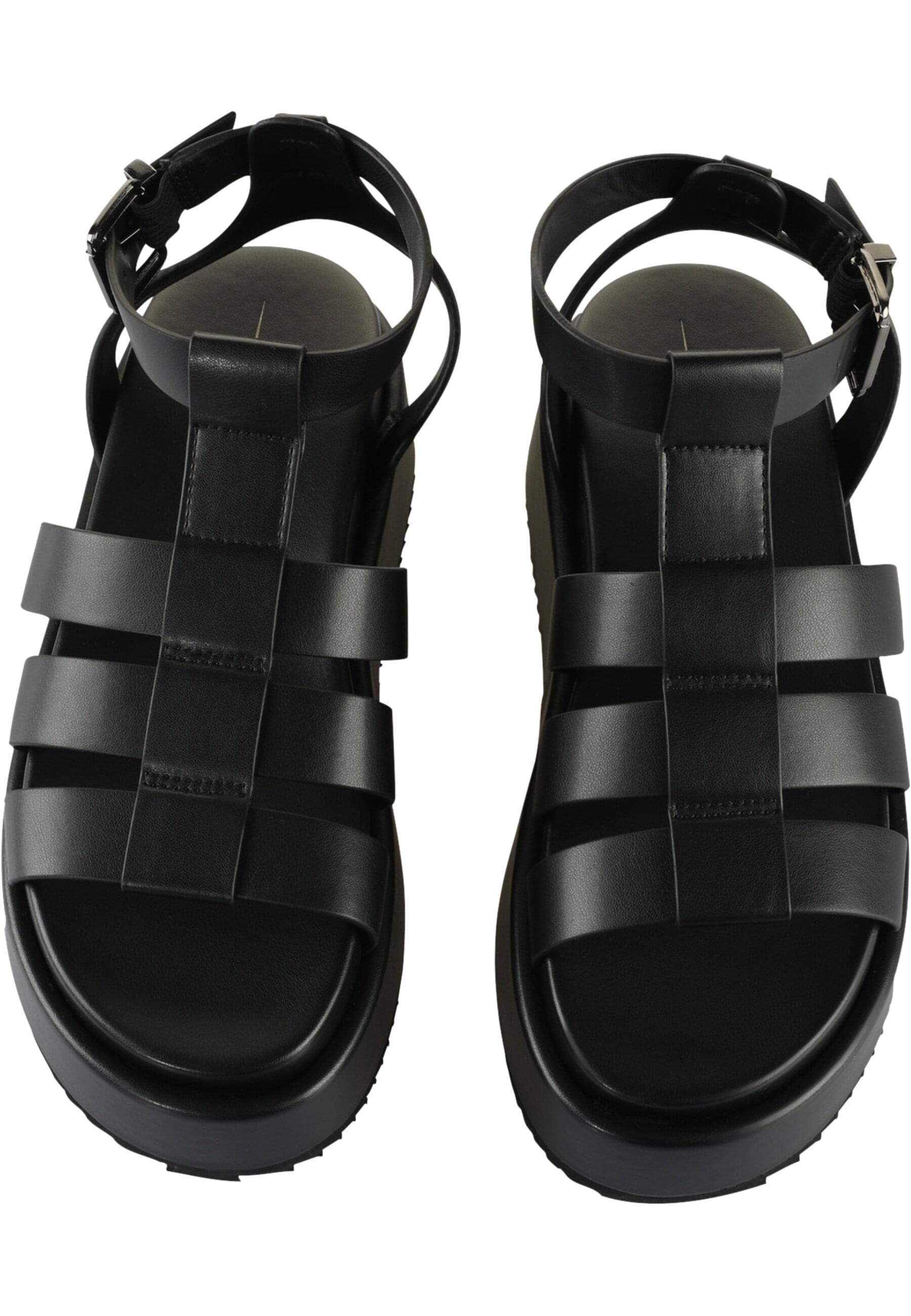 Sandale BUFFALO "Buffalo NOA GREEK SANDAL", Damen, Gr. 41, schwarz, Polyurethan, unifarben, Schuhe Sandale