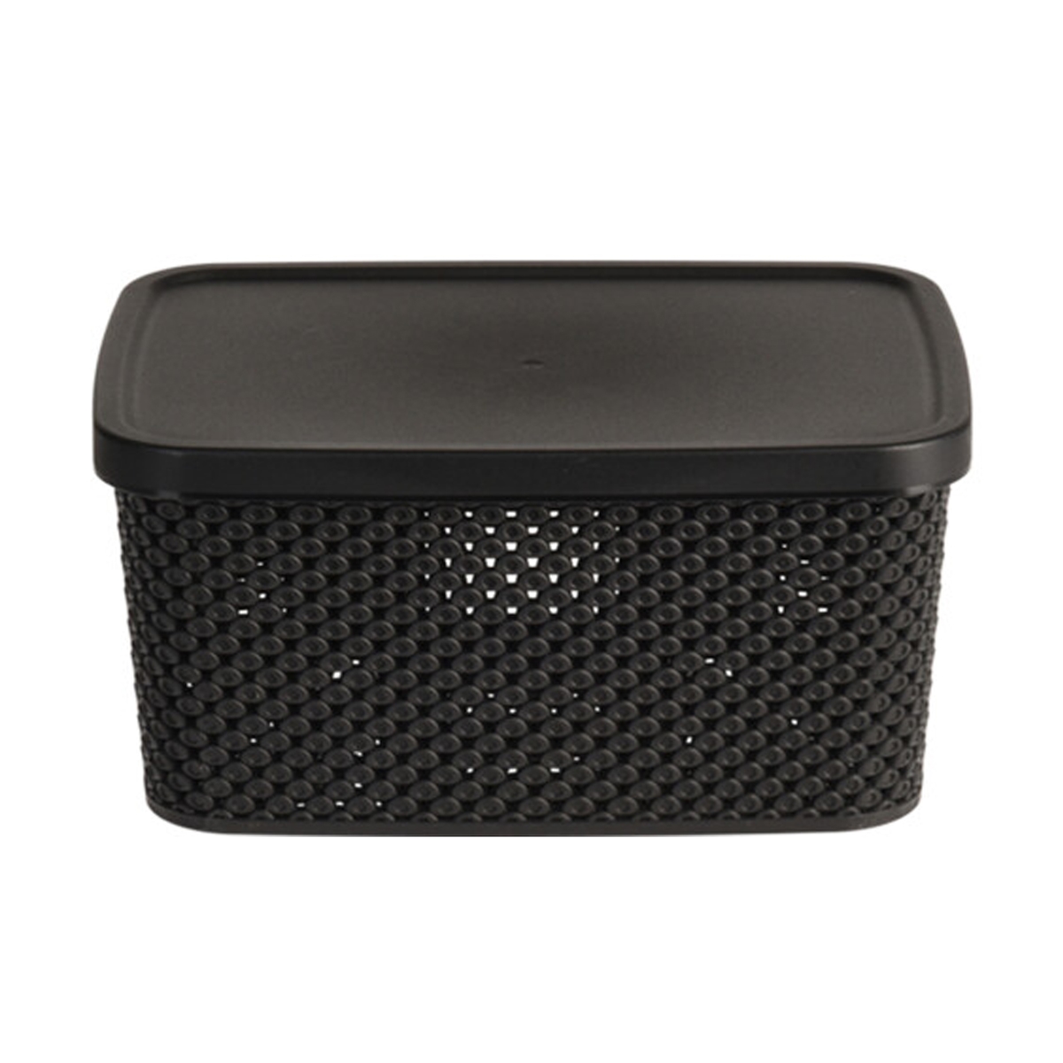 Mojawo Box mit Deckel Aufbewahrungsbox Kunststoff 13L schwarz L39xB28xH15cm Image