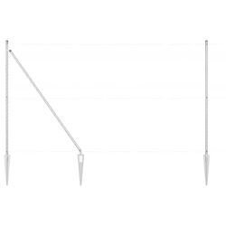 vidaXL Zaunpfosten 7 pcs Silber Ø32mm 180 cm Verzinkter Stahl Image