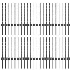 vidaXL Zaunpfosten 44 pcs Grau 100 cm Stahl Image