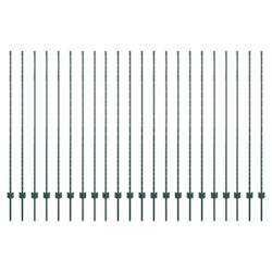 vidaXL Zaunpfosten 22 pcs Grün 200 cm Stahl Image