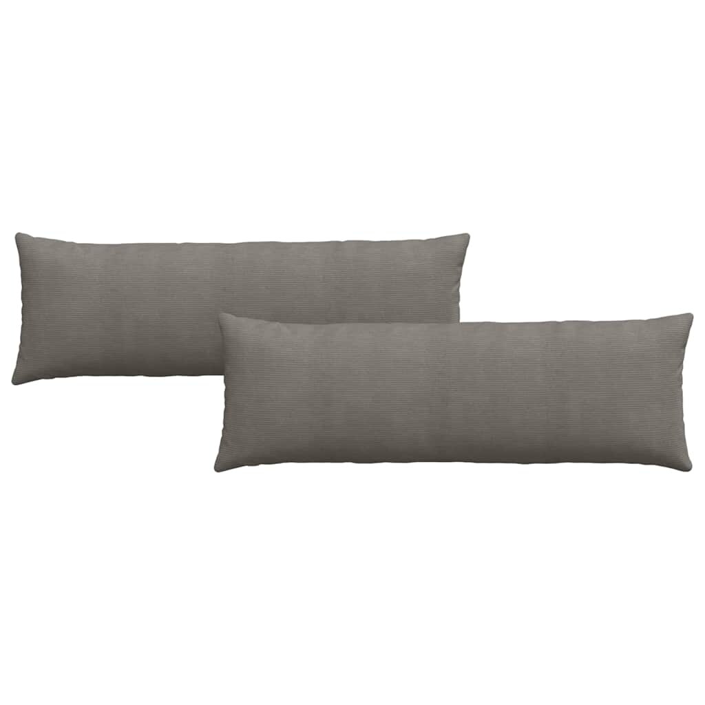 vidaXL Sofakissen 2 pcs Hellgrau 120 x 40 cm Cordstoff Image