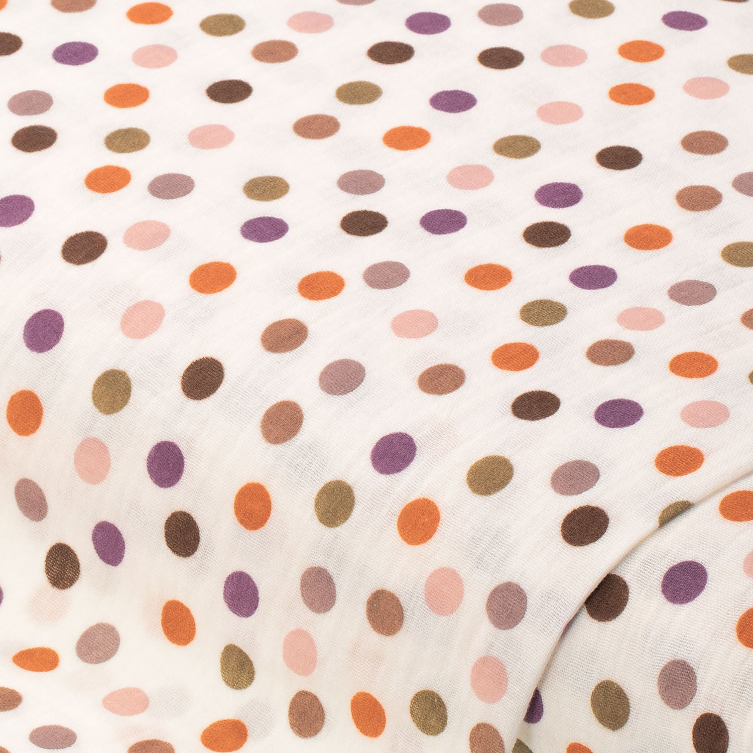 Musselin/Doppel-Gaze „Punkte“, lila/braun Image