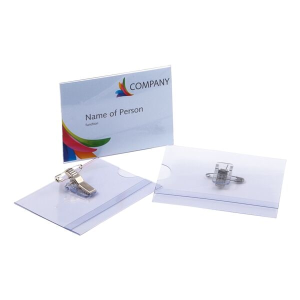 EUROPEL Namenschild mit Kombiklemme 75,0/40,0 mm 24 Stück, 7.5x4 cm Image