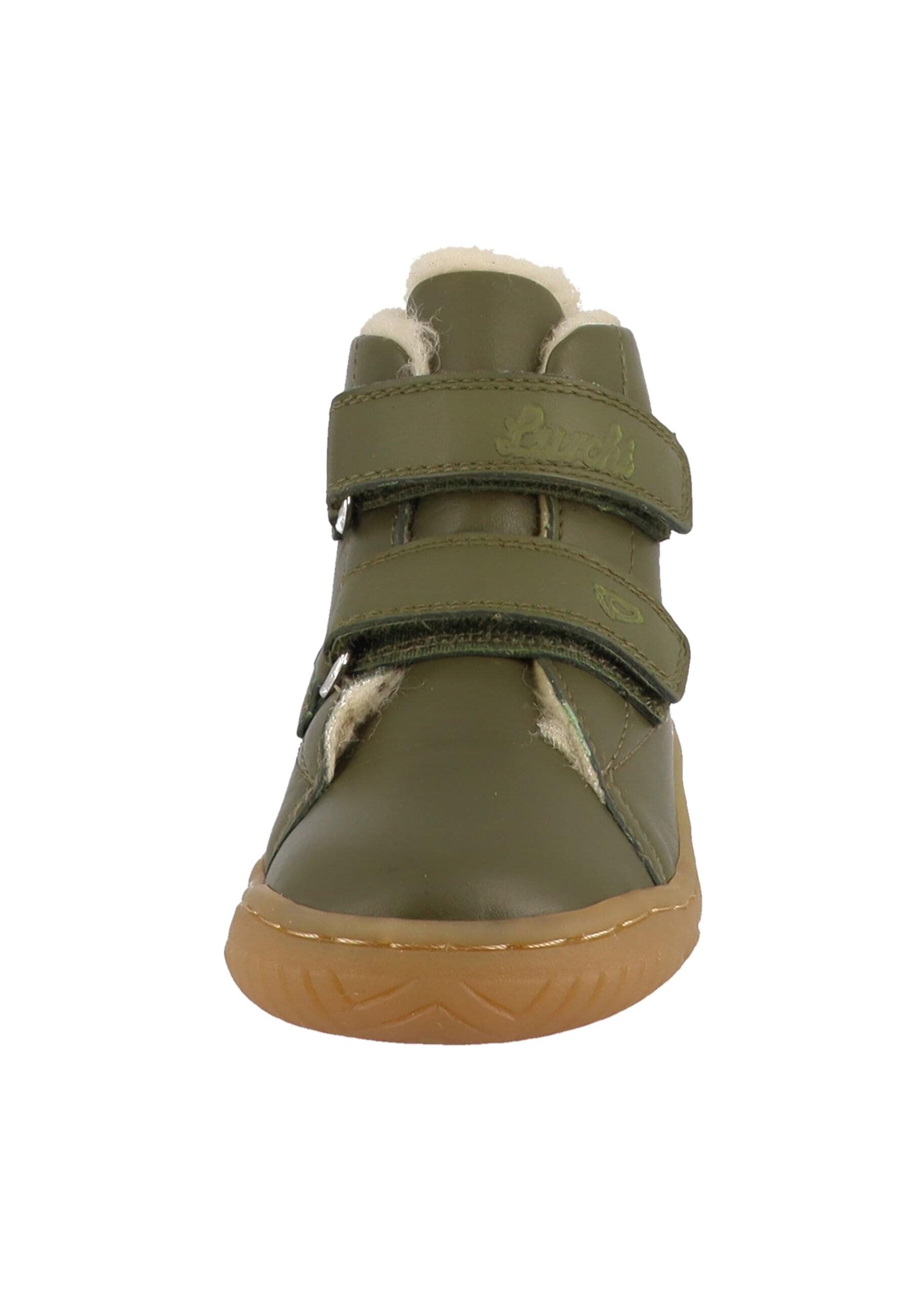 Stiefel LURCHI "Lurchi Joker Barefoot", Damen, Gr. 31, olive, Leder, Schuhe Stiefel