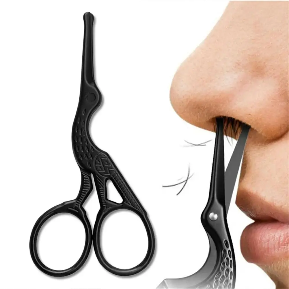 Gesichtshaarschere, abgerundet, professionell, Edelstahl, Schnurrbart, Nasenhaar, Bart, Augenbrauen, Wimpern, Trimmen, Clippers Image