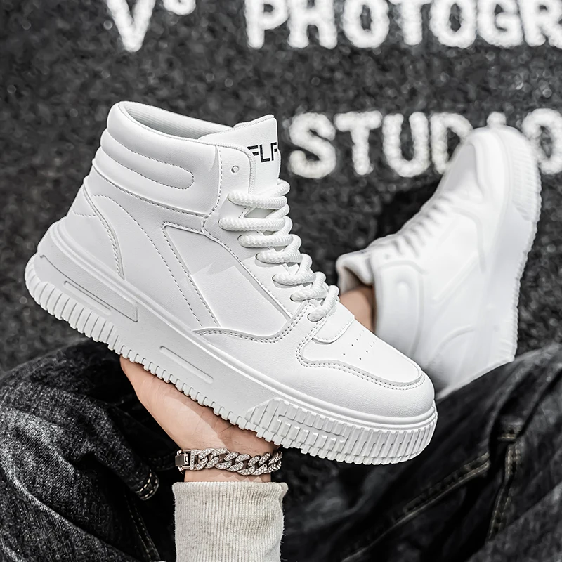 Neue Mode Casual Sneakers Student Stiefel Männer und Frauen Trend Tragen Beständig Zwei-farbe Paare High Top Skateboard Schuhe