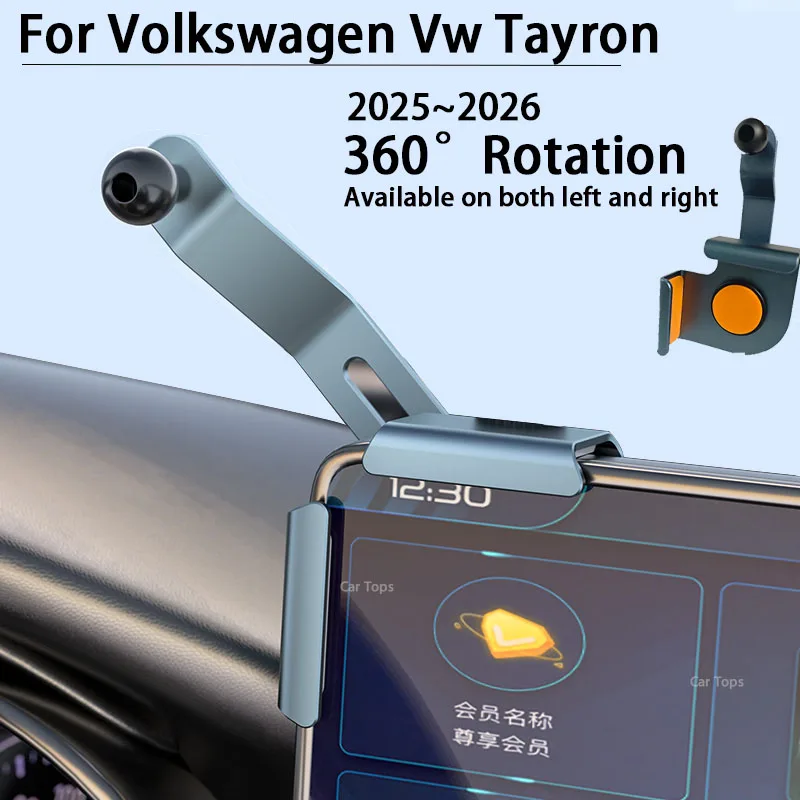 Für Volkswagen Vw Tayron 2025 + Auto Telefon Halter Magnetische Drahtlose Ladestation Aluminium Legierung Basis Halterungen Bildschirm Feste Halterung Image