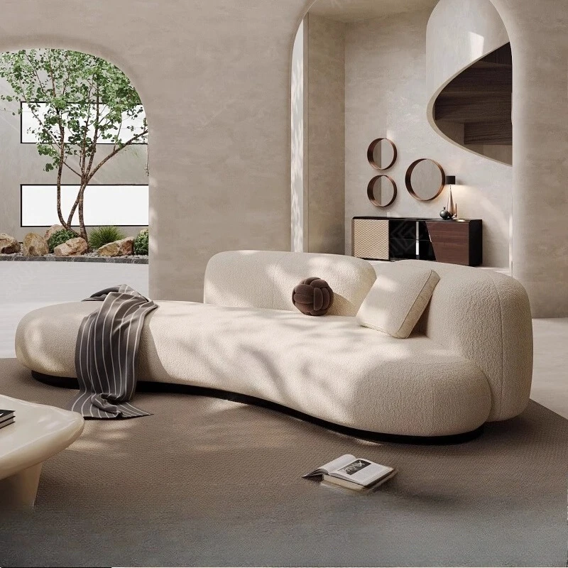 Nordic kleine Wohnung Wohnzimmer gebogenes Licht Luxus Leave-in Sofa Schönheitssalon Bekleidungsgeschäft Ruhebereich Rezeption Sofa Kombination