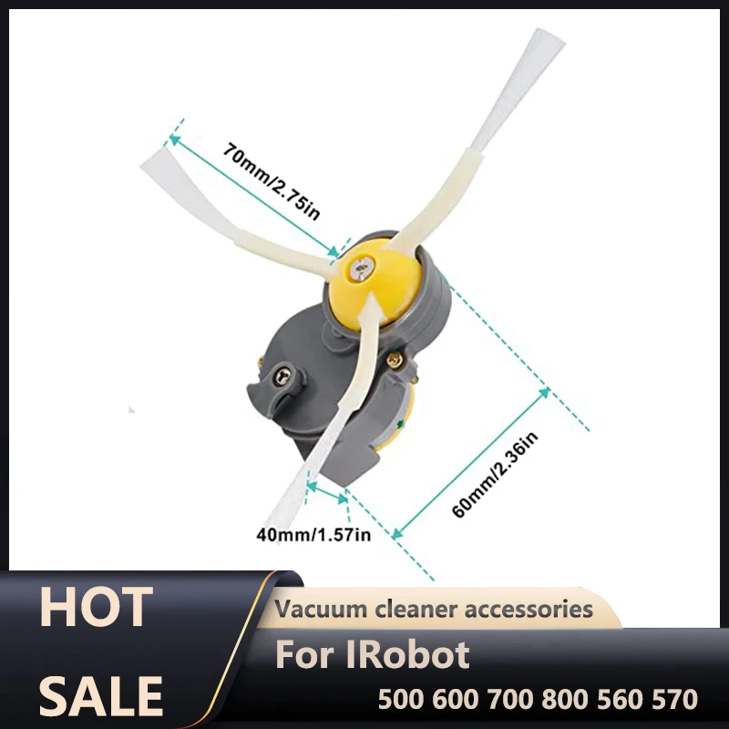 Seitenbürsten-Ersatzmotormodul für iRobot Roomba 500 600 700 800 560 570 650 78 900 860 870 880 890 960 980 Staubsauger Image