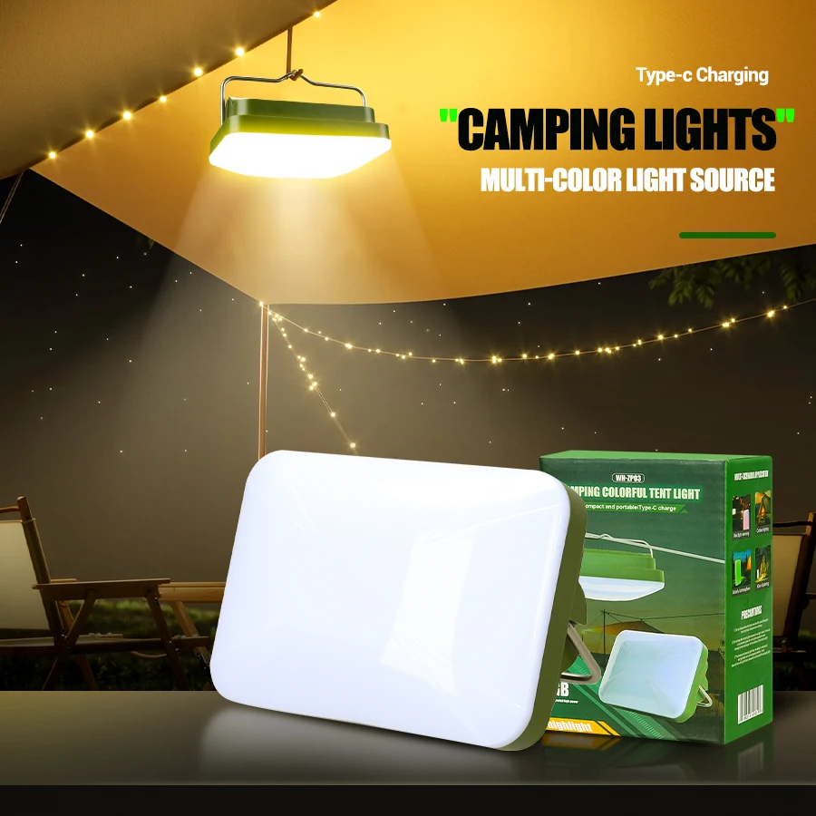 Mini LED Camping Lampe USB Aufladbare Tragbare Licht Outdoor Tragbare Haken Zelt Lampe Angeln Notfall Beleuchtung Arbeits Laterne Image