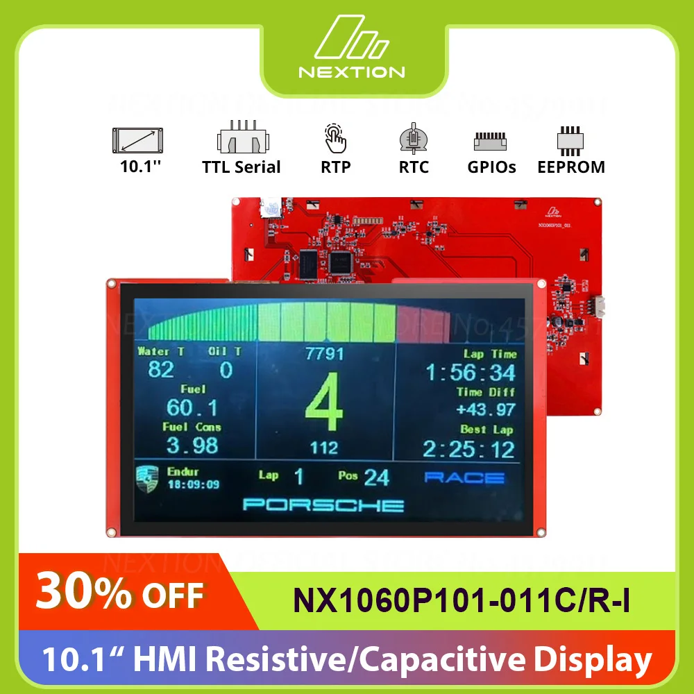 NEXTION 10,1'' Intelligentes NX1060P101-011C/R-I Multifunktions-HMI-resistives/kapazitives LCD-Touch-Display-Modul ohne Gehäuse Image