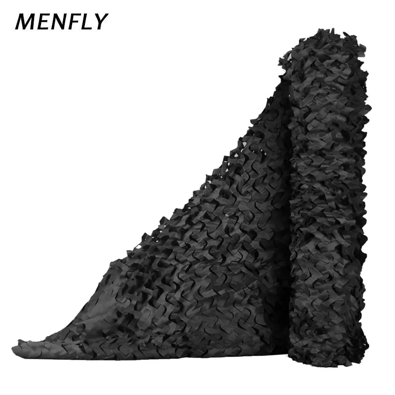 Schwarz getarntes Netzwerk Garten Privatsphäre Bildschirm Sonnenschirm Zelt Dekor Netz Outdoor Camping Sonnenschirm Markise für Carport Sonnenschutz Image