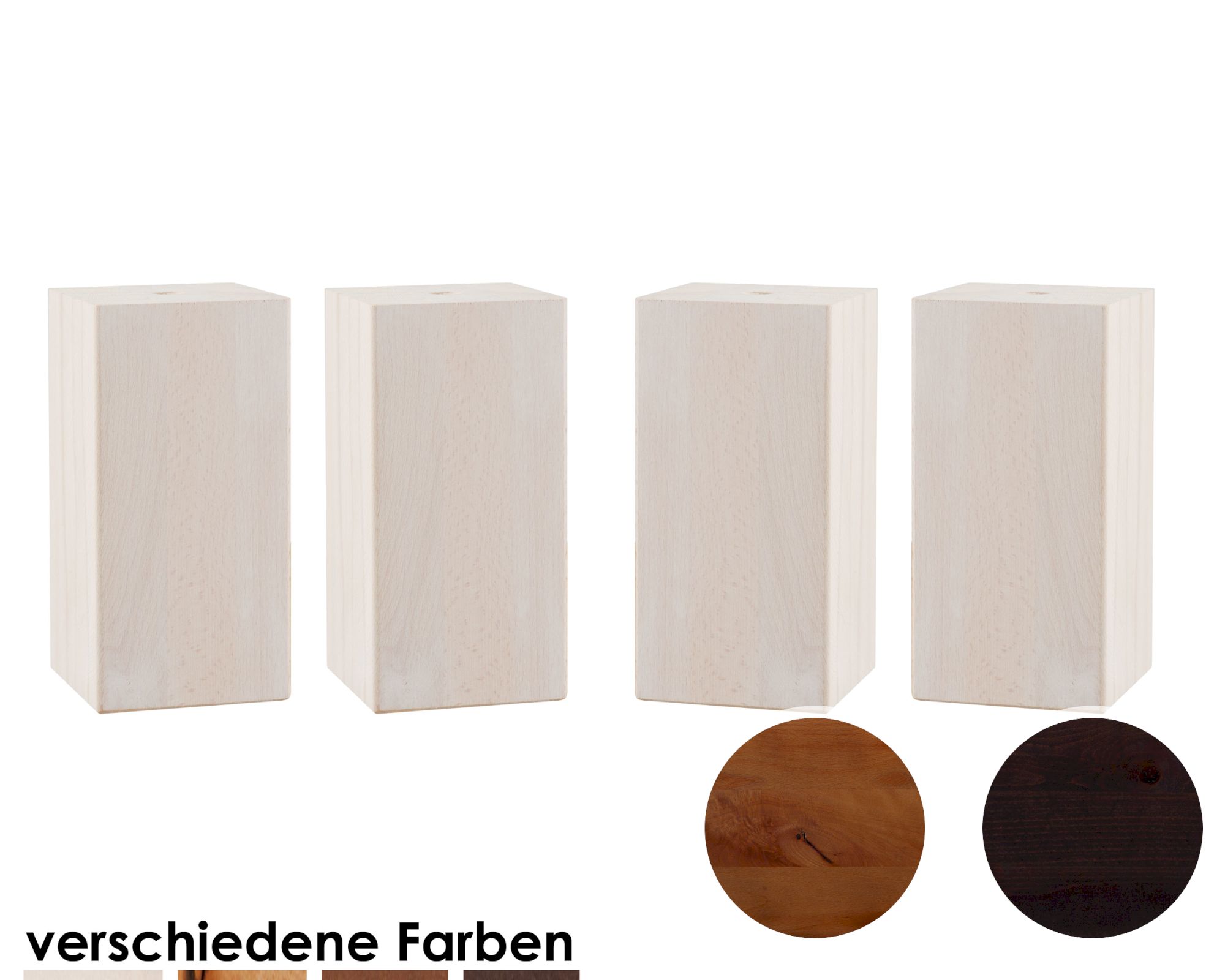 Hasena Wood-Wild Füsse Ivio 4er-Set / 25 cm / Eiche sägerauh natur Nachbildung Image