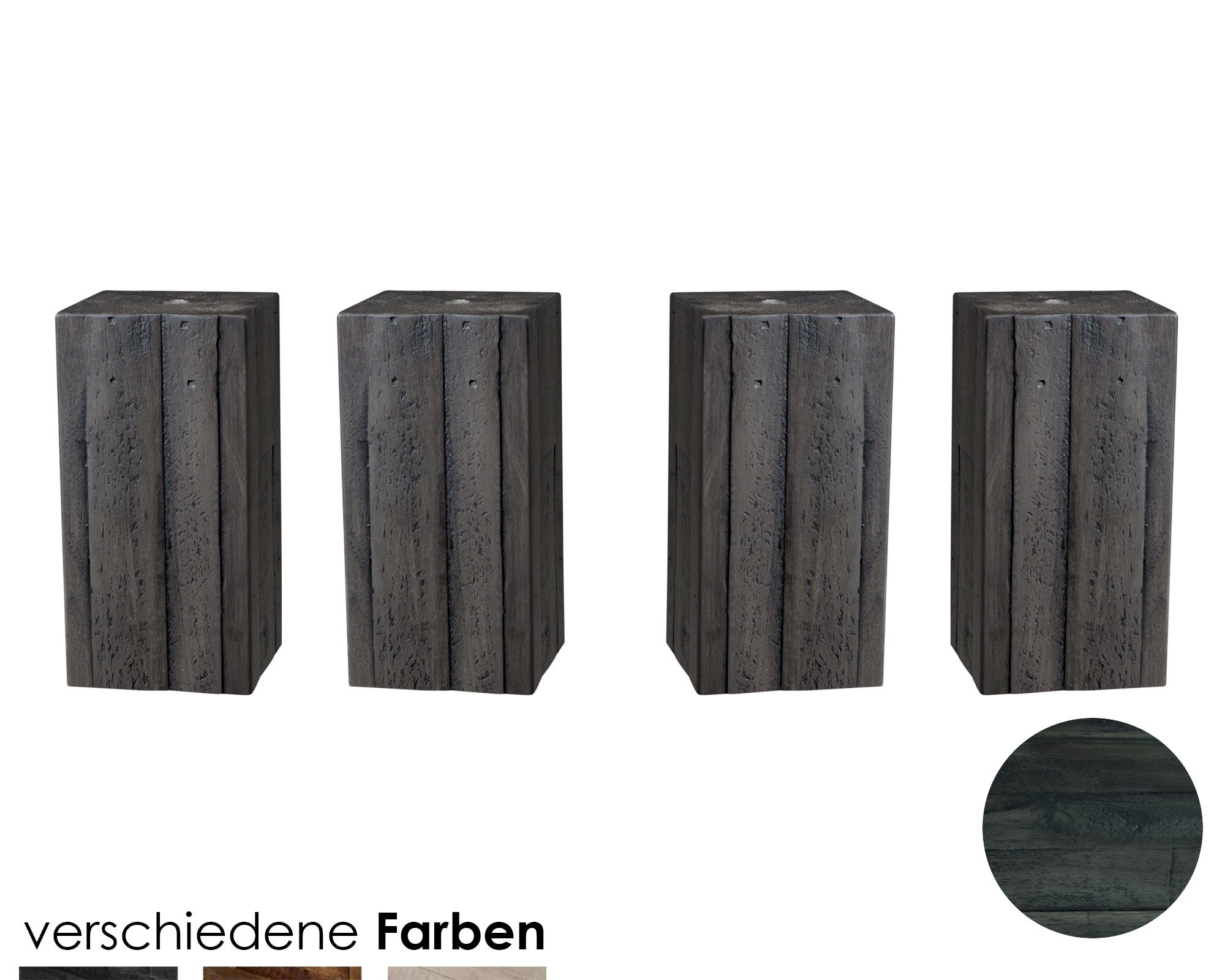 Hasena Factory-Line Füsse Ivio 4er-Set / 25 cm / Eiche sägerauh natur Nachbildung Image