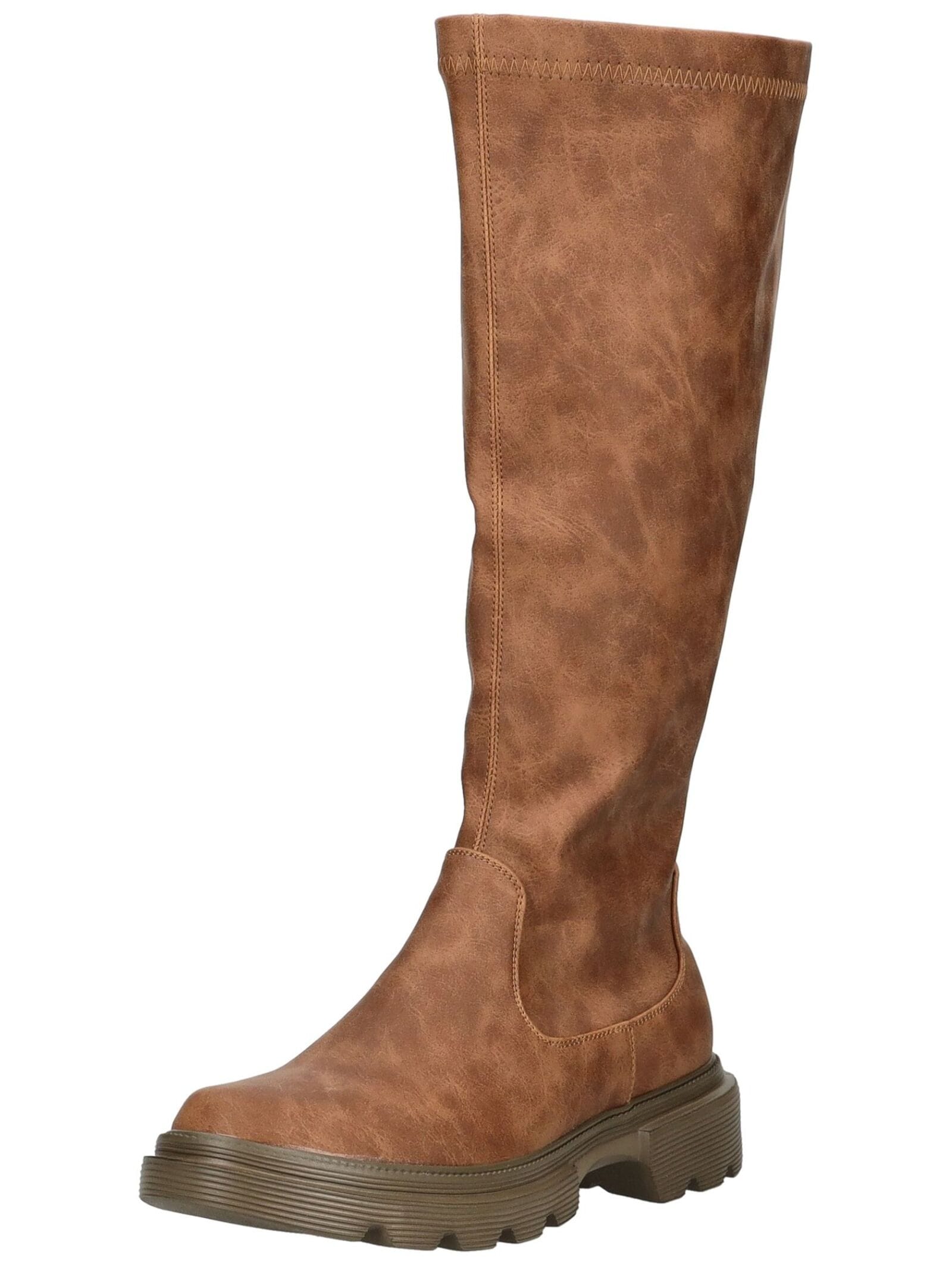 Stiefel ANDREA CONTI "Andrea Conti Stiefel Lederimitat", Damen, Gr. 39, brandy, Lederimitat, Schuhe Stiefel