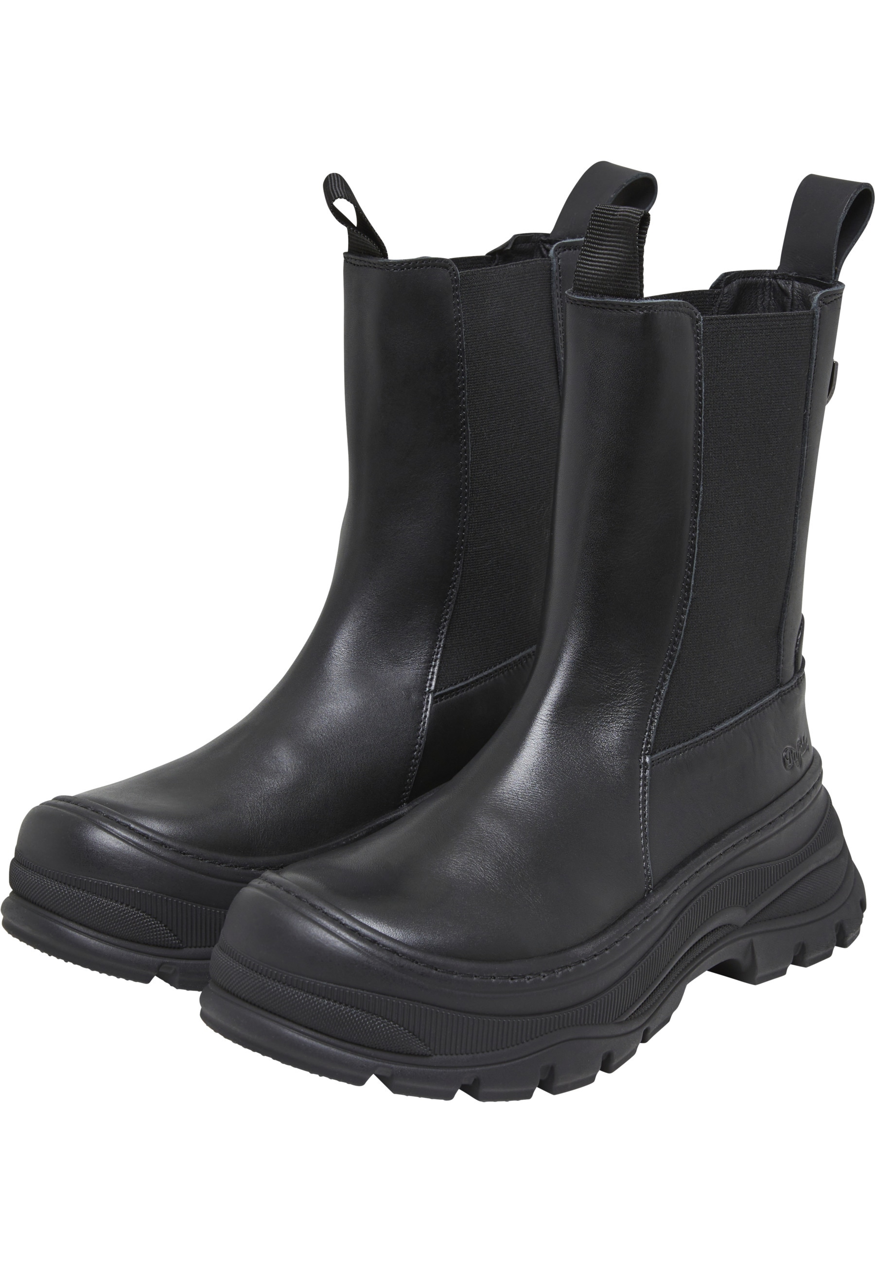 Stiefel BUFFALO "Buffalo Buffalo roam chelsea", Damen, Gr. 41, schwarz, Leder, unifarben, Schuhe Stiefel