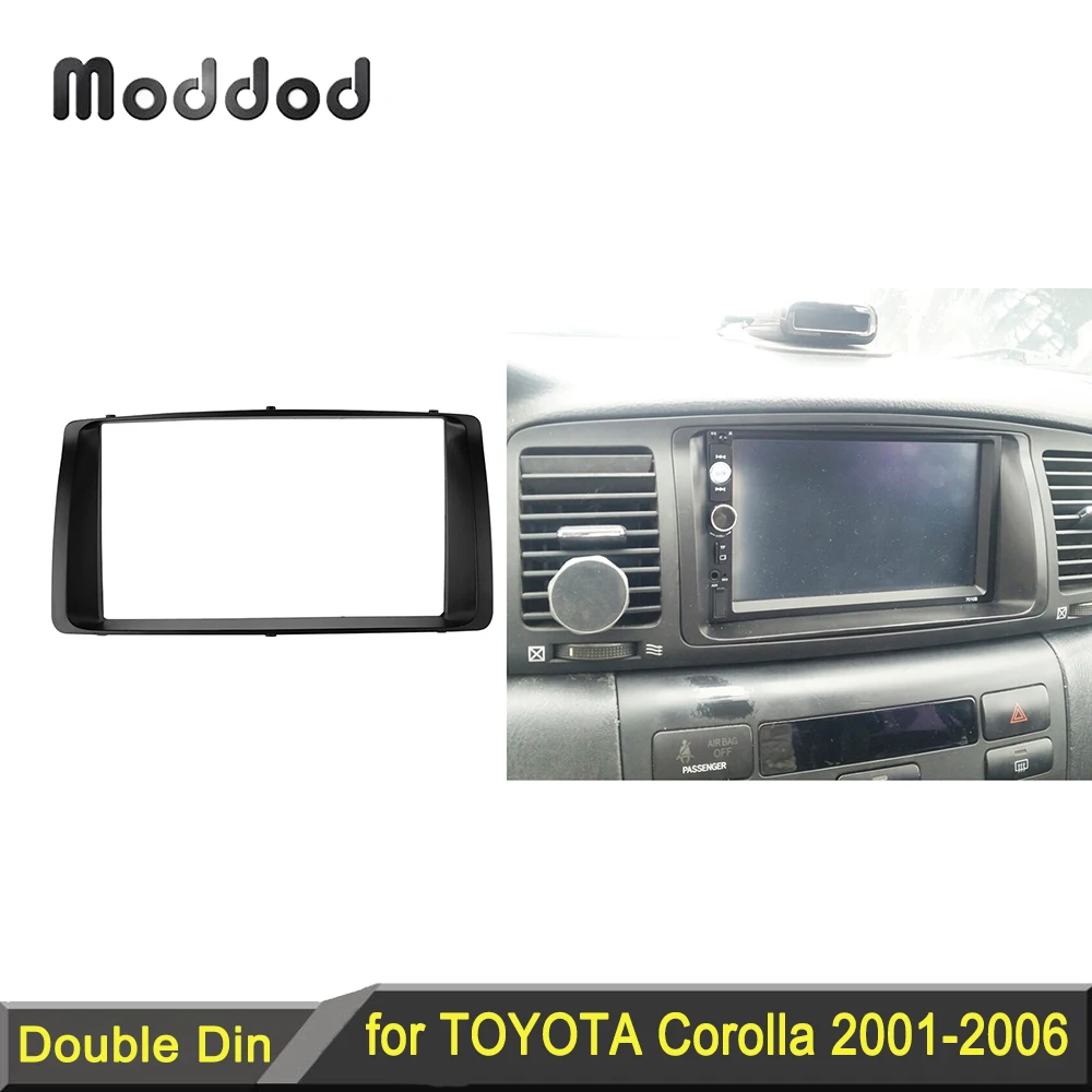 Radio Fascia für Toyota Corolla 2001-2006 GPS CD Stereo Panel Dash Mount Installation Trim Kit Rahmen Facia DVD Player Frontplatte Image