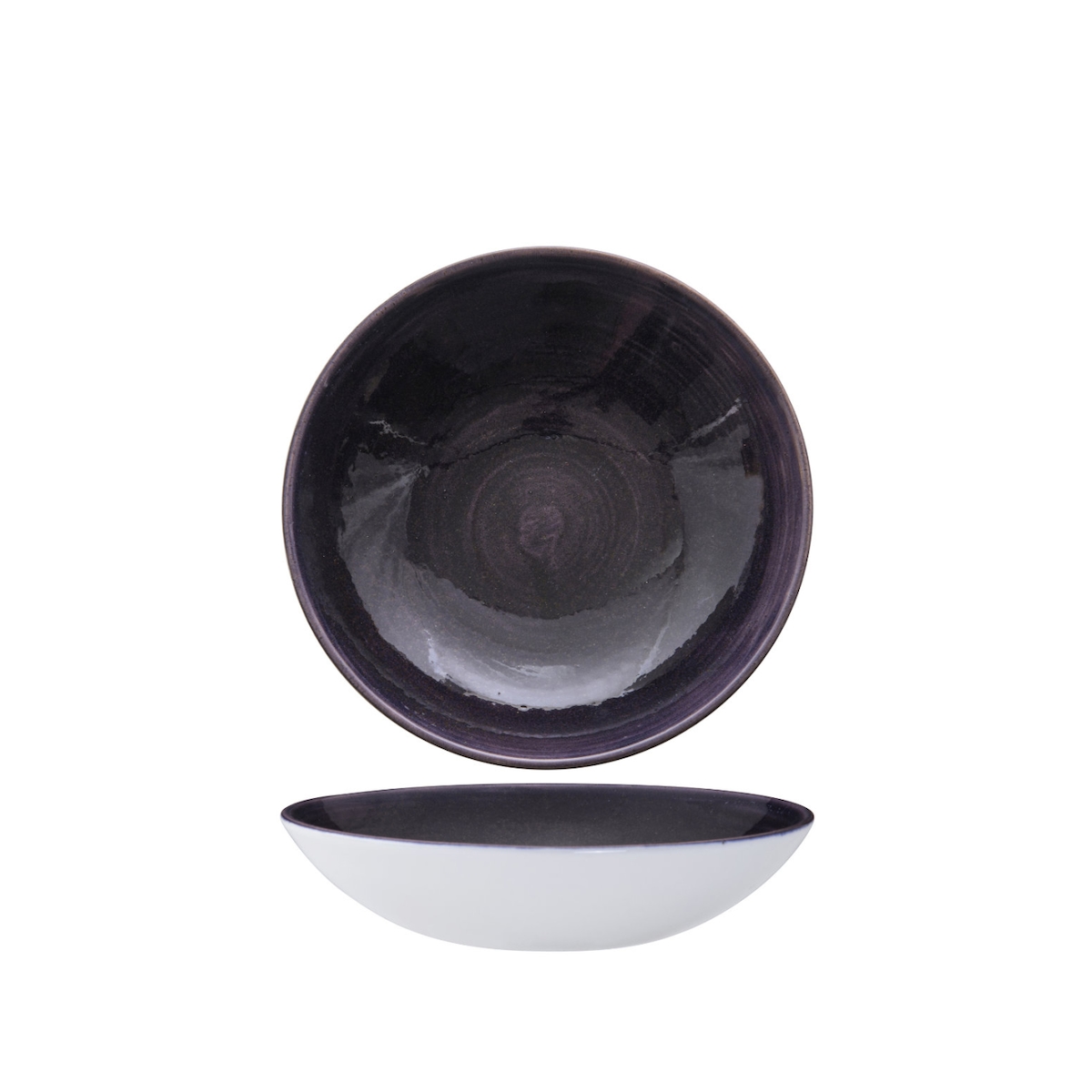 Churchill Steinguss-Suppenteller Patina Viola, 12er-Pack, Ø cm 18,2 Image