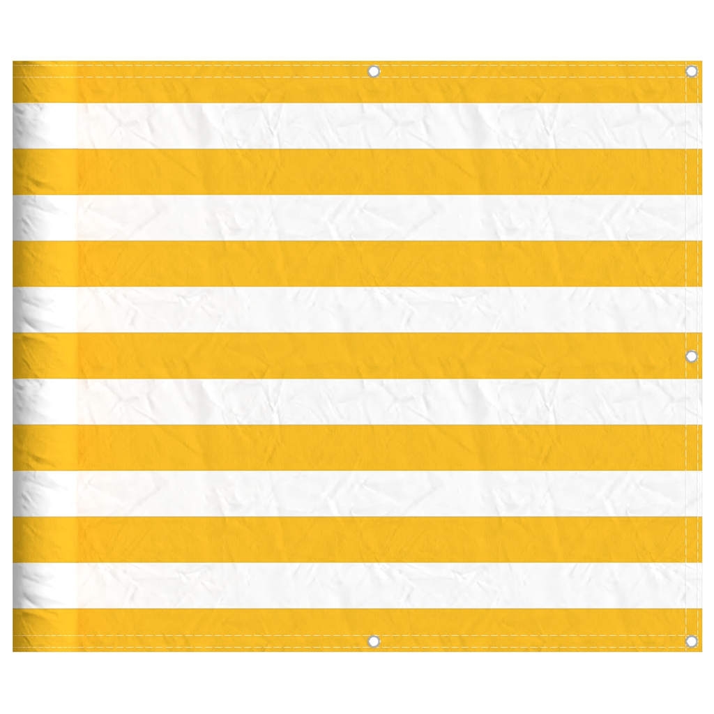 vidaXL Balkon-Sichtschutz Gelb und Weiß Gestreift 90x1000 cm Image