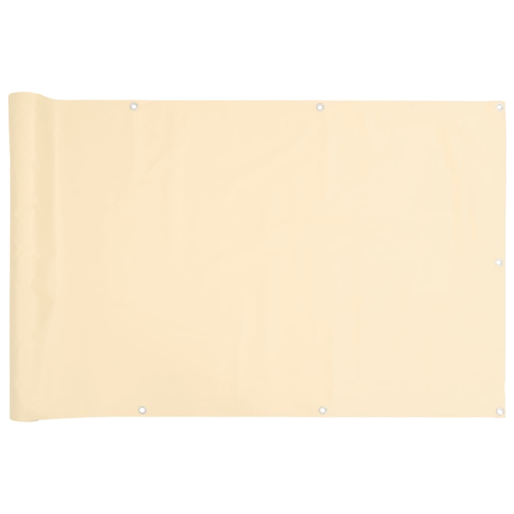 vidaXL Balkon-Sichtschutz Creme 500x120 cm PVC Image